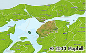 Satellite 3D Map of Logstor, physical outside