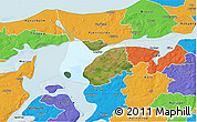Satellite 3D Map of Logstor, political outside