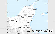 Silver Style Simple Map of Nordjylland