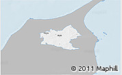 Gray 3D Map of Sindal, single color outside