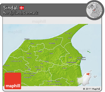 Physical 3D Map of Sindal
