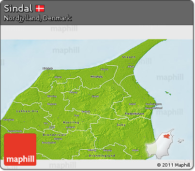 Physical 3D Map of Sindal