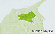 Physical 3D Map of Sindal, lighten