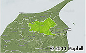 Physical 3D Map of Sindal, semi-desaturated