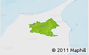 Physical 3D Map of Sindal, single color outside