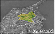 Satellite 3D Map of Sindal, desaturated