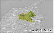 Satellite 3D Map of Sindal, lighten, desaturated