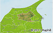 Satellite 3D Map of Sindal, physical outside