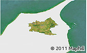 Satellite 3D Map of Sindal, single color outside