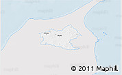 Silver Style 3D Map of Sindal, single color outside
