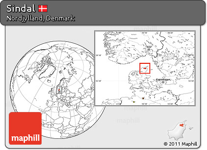Blank Location Map of Sindal