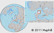 Gray Location Map of Sindal, highlighted parent region