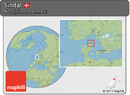 Savanna Style Location Map of Sindal