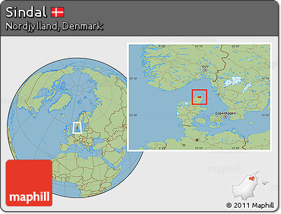 Savanna Style Location Map of Sindal
