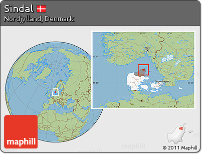 Savanna Style Location Map of Sindal, highlighted country, highlighted parent region