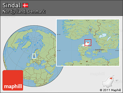 Savanna Style Location Map of Sindal, highlighted parent region
