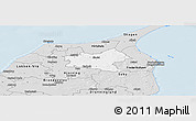 Silver Style Panoramic Map of Sindal