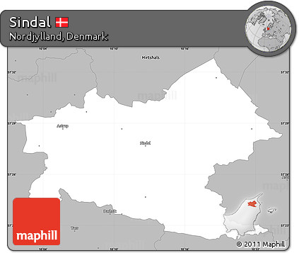 Gray Simple Map of Sindal