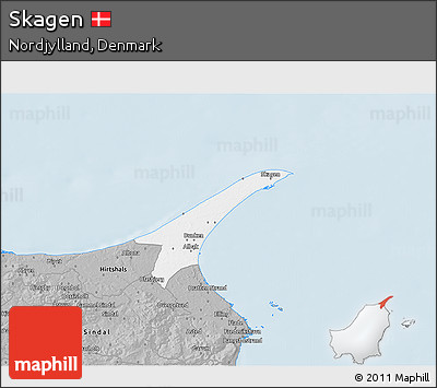 Gray 3D Map of Skagen