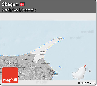 Gray 3D Map of Skagen