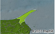 Physical 3D Map of Skagen, darken