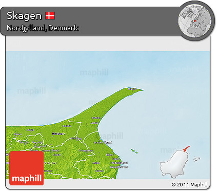 Physical 3D Map of Skagen