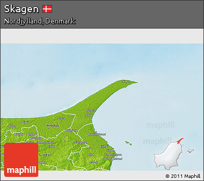 Physical 3D Map of Skagen