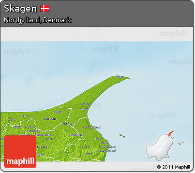 Physical 3D Map of Skagen