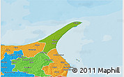 Physical 3D Map of Skagen, political outside