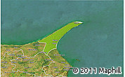 Physical 3D Map of Skagen, satellite outside