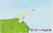 Shaded Relief 3D Map of Skagen, physical outside