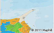 Shaded Relief 3D Map of Skagen, political outside
