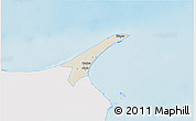 Shaded Relief 3D Map of Skagen, single color outside