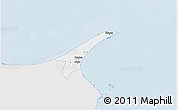 Silver Style 3D Map of Skagen, single color outside