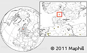 Blank Location Map of Skagen, within the entire country