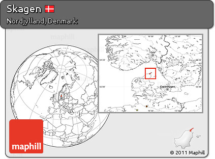 Blank Location Map of Skagen