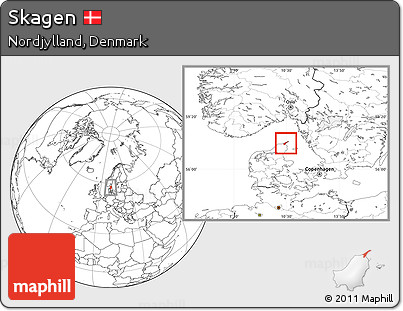 Blank Location Map of Skagen