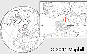 Blank Location Map of Skagen, highlighted country