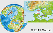 Physical Location Map of Skagen, highlighted parent region