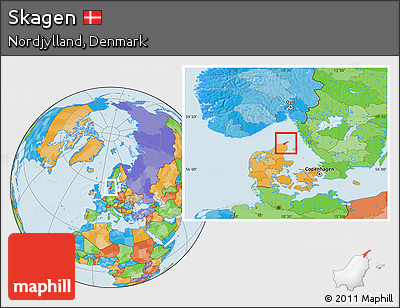 Political Location Map of Skagen