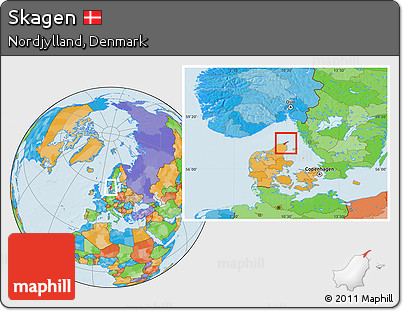 Political Location Map of Skagen
