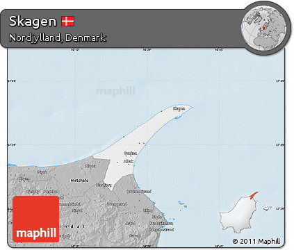 Gray Map of Skagen