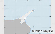 Gray Map of Skagen, single color outside