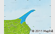 Political Map of Skagen, physical outside