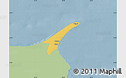 Savanna Style Map of Skagen, single color outside
