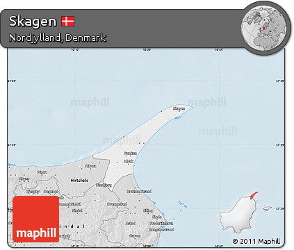 Silver Style Map of Skagen