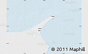 Silver Style Map of Skagen, single color outside