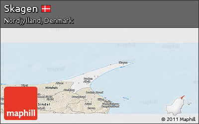 Classic Style Panoramic Map of Skagen