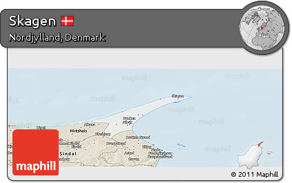 Classic Style Panoramic Map of Skagen