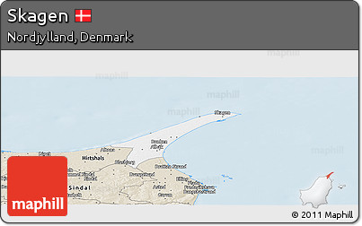 Classic Style Panoramic Map of Skagen